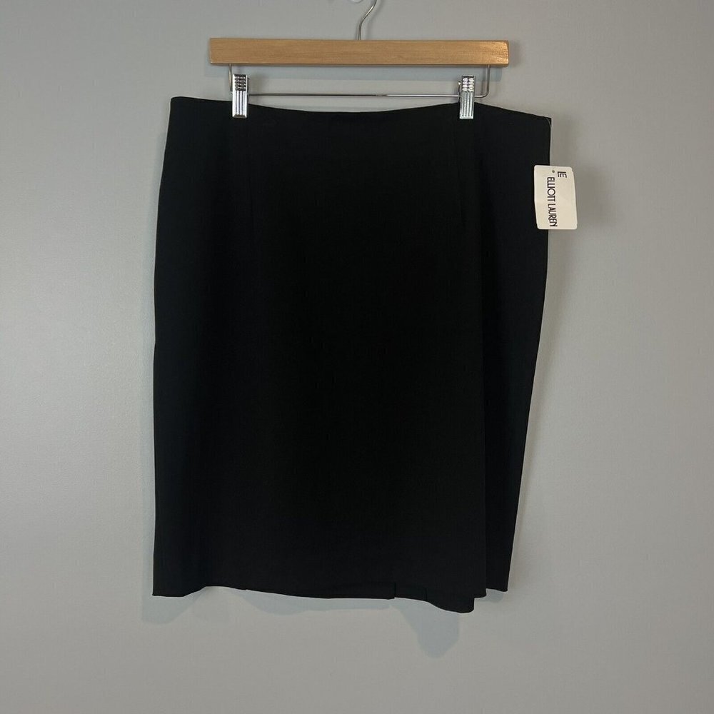 Elliott Lauren Black Knee Length Pencil Skirt Size 16 New $98